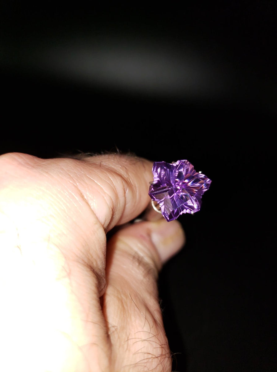 Amethyst 11.52ct Shark bite Custom Cut by Mark Gronlund MM Fine