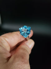 Load image into Gallery viewer, Blue Topaz 15.07ct Triangular-Hexagon Concave Brilliant Cut by Mark Gronlund.