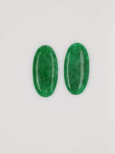 Burmese Jadeite Matching Cabochons Ovals total weight 31.46cts