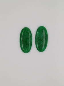Burmese Jadeite Matching Cabochons Ovals total weight 31.46cts