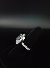 Load image into Gallery viewer, Fine Estate 5.13ct Light Blue Aquamarine Ring in 14kt White Gold with 1.90ct SI G Color Fine Diamonds.