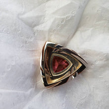 Load image into Gallery viewer, Nigerian Pink Tourmaline Pendant with a 7.93ct flawless stone Trillion Concave, Spiral, Brilliant Starburst cut by World Class Cutter Mark Gronlund!